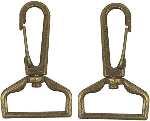 WedDecor Hummer Clips Haken Drehbar Haarklemme Snap Schnallen Verschluss für Schlüsselanhänger, Geldbörse, Riemen, Rucksack, Hängen Artikel, Tasche Zubehör - Bronze - 32mm, 32mm von WedDecor