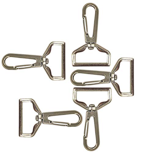 WedDecor Hummer Clips Haken Drehbar Haarklemme Snap Schnallen Verschluss für Schlüsselanhänger, Geldbörse, Riemen, Rucksack, Hängen Artikel, Tasche Zubehör - Silber - 32mm, 32mm von WedDecor