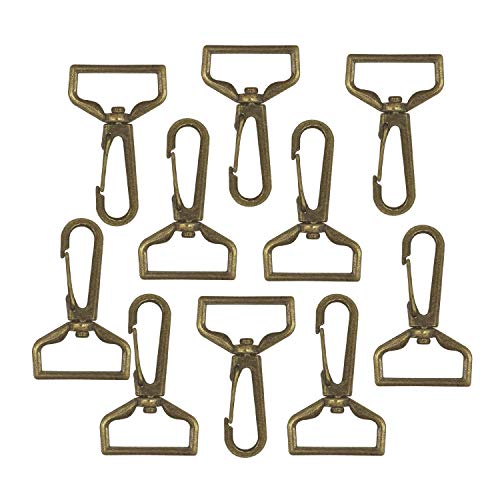 WedDecor Hummer Verschlüsse Haken Drehbar Klaue Clip Snap Schnalle Verschluss für Schlüsselbund, Geldbörse, Riemen, Rucksack, Hängende Artikel, Tasche Zubehör - Bronze - 38mm, 38mm von WedDecor