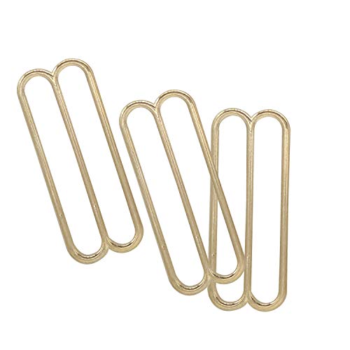 WedDecor Metall Verstellbar Triglide 3 bar Schieber Schnalle für Reparatur Riemen,Verbindungen,Gurtband Riemen,Rucksäcke,Haustier Kragen, DIY Zubehör - Hell Gold - 50mm, 5pcs von WedDecor