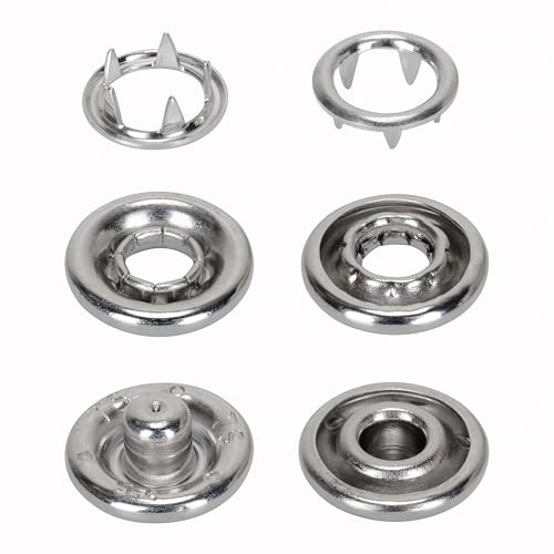 WedDecor Premium 10 mm rostbeständige Druckknöpfe Druckknöpfe 50 Stück | Metall Druckknöpfe Proppers Knöpfe Verschlüsse Set zum Nähen, Basteln & Schneidern, Stoff, Kleidung, Taschen & DIY Projekte von WedDecor