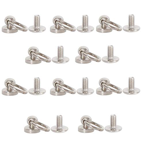 WedDecor Zug Ring Schrauben Rückseite Nieten Messing Chicago Kuppel Kopf Nieten für DIY Lederhandwerk, Bekleidung,Beutel,Fußware, Mode Zubehör - Silbern, 9.5mm WedDecor Zug Ring Schrauben Rückseite Nieten Messing Chicago Kuppel Kopf Nieten für DIY Lederhandwerk, Bekleidung,Beutel,Fußware, Mode Zubehör - Silbern, 9.5mm von WedDecor