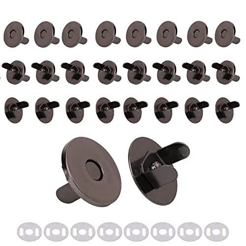 Weddecor 18mm Rotguss Magnetisch Snaps Geldbörse Doppel Nieten Verschlüsse mit 2 Metall Unterstützung Unterlegscheiben Rund Verbindungen Klemmen Knopf für Handarbeiten, Geldbörse, Tasche und Kleidung von WedDecor