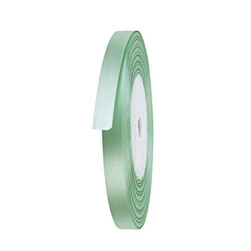 Weddecor Satin-Band-Roll, Stoff, Mint Grün, 10mm von WedDecor