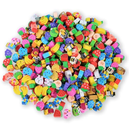 WeddHuis 100 Pcs Kinderradiergummis niedliche Tierradiergummis Bleistiftradiergummis Cartoon geeignet für Hausaufgabenbelohnungen Klassenzimmerbelohnungspreise Kindergeschenke von WeddHuis