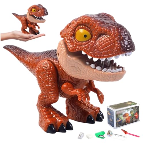 Dinosaurier -Briefpapier -Set, 5 in 1 Kid Stationery Set umfasst Herrscher, Bleistift, Bleistiftschärfer, Bindmaschine und Radiergummi, potenzielle Dinosaurierschule, Stil 1 von Weddflower