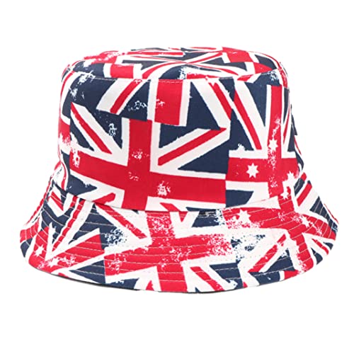 Union Jack Wende-Eimerhut FüR MäNner Und Frauen King Charles Coronation Britischer Hut Union Jack UK-Flaggenmuster Unisex-Eimerhut FüR Charles Coronation Party Stil A von Weddflower