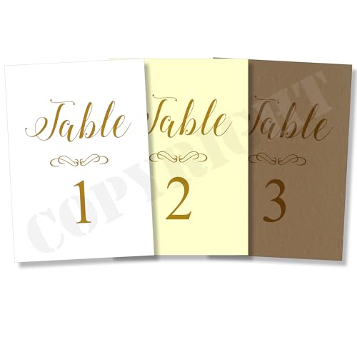 Hochzeit Tischnummern Karten Luxus Dekoration Personalisierte Namen Party Datum/Top Tisch (1 Postkarte) A6 von Wedding Cards