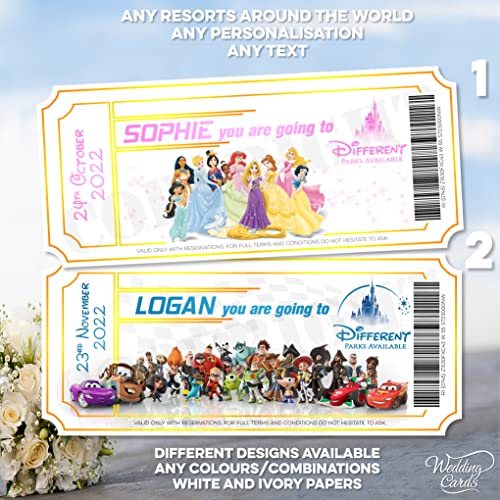 Wedding Cards Disney Disney World Florida Orlando Land alle Prinzessinnen Ausflug Karte Karte Brieftasche Prinzessin Überraschung Ankündigung von Wedding Cards