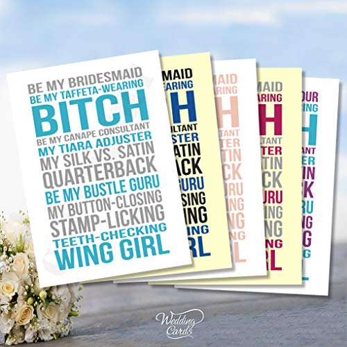 Will You Be My Bridesmaid Maid of Honour Geschenkschachtel Matron of Honour Schwester Chief Laden Karte Postkarte Braut Bräutigam Hochzeit von Wedding Cards