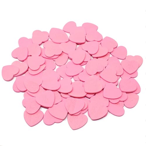 Pink 18 mm Love Herzen aus Holz Shabby Chic Craft Scrapbook Vintage Hearts, holz, Pink, 10 mm von Wedding Touches