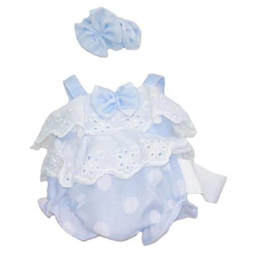 Wedhapy Babypuppen Reborn-Puppen Kleidung für 12x4-Zoll-Puppen 1 Set DIY süße dekorative Puppenkleidung Simulation Winter Befestigungsband Schlafende Reborn-Puppe blau von Wedhapy