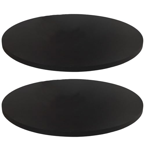 Runde Tischdecke 2 Stück 80 cm minimalistisches schwarzes rundes Tischtuch mit elastischem waschbarem und wiederverwendbarem Polyester runder Tischbezug für Esstisch Beistelltisch Cocktailtisch runde von Wedhapy