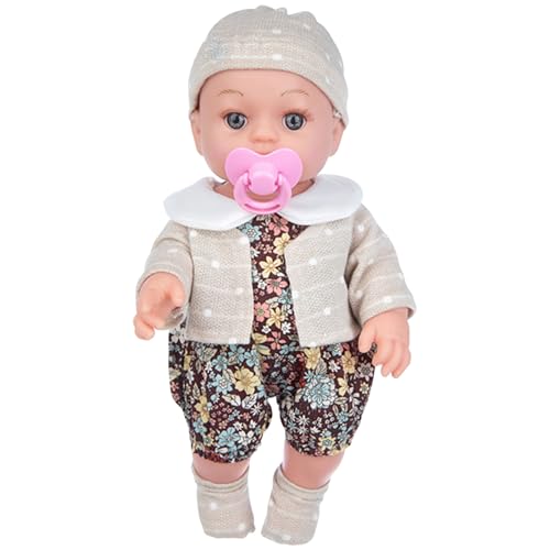 Wedhapy Babypuppen Reborn-Puppen 11,8 Zoll waschbar realistische Babypuppe für Mädchen mit süßer Kleidung und beweglichen Gelenken lebensechte Neugeborenenpuppe Reborn-Babypuppen Style2 von Wedhapy