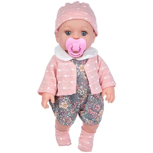 Wedhapy Babypuppen Reborn-Puppen 11,8 Zoll waschbar realistische Babypuppe für Mädchen mit süßer Kleidung und beweglichen Gelenken lebensechte Neugeborenenpuppe Reborn-Babypuppen Style3 von Wedhapy