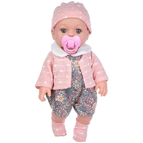 Wedhapy Babypuppen Reborn-Puppen 11,8 Zoll waschbar realistische Babypuppe für Mädchen mit süßer Kleidung und beweglichen Gelenken sicheres Vinyl lebensechte Neugeborenenpuppe Style3 von Wedhapy