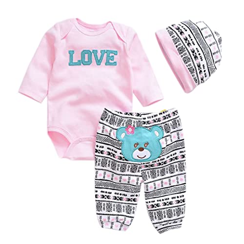 Wedhapy Babypuppenkleidung Set Puppen Outfit Kostümzubehör für 20 bis 22 Zoll Neugeborenen Puppenstil3 Babypuppenkleidung Doll Kleidung mit Hosen Babypuppen Outfits Puppenkostüm von Wedhapy