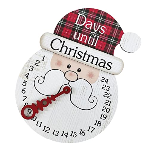 Weihnachts-Countdown aus Holz Weihnachts-Countdown-Kalender aus Holz zum Aufhängen Weihnachtsmann-Countdown 24 Tage Weihnachtsdekoration von Wedhapy