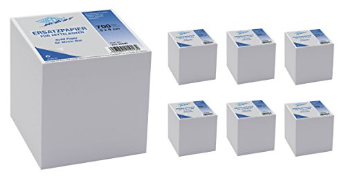 Wedo 27026500 Zettelbox Ersatzpapier ws 700 Blatt | 6er Pack von WEDO
