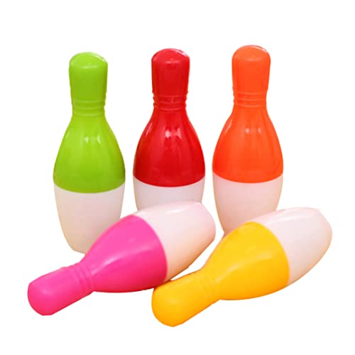 Kugelschreiber, 5pcs niedliche Bowling -Kugelstockstifte Mini Retractable Kugelschreiber Teleskop Stift Kreatives Neuheit Geschenk für Schüler Kinder 0,5 mm blaue Tinte (zufällige Farbe), Bowling Tel von Weduspaty