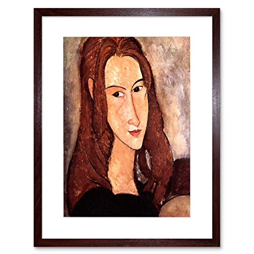 Wee Blue Coo AMEDEO MODIGLIANI PORTRAIT JEANNE HEBUTERNE BLACK FRAMED ART PRINT B12X946 von Wee Blue Coo