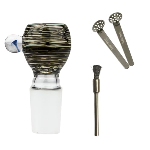 Weedness Glas-Bong-Kopf Heavy Bunt 18,8 mm Schliff 3-teiliges Set - Steckkopf Bong Kopf Adapter Zubehör Chillum von Weedness