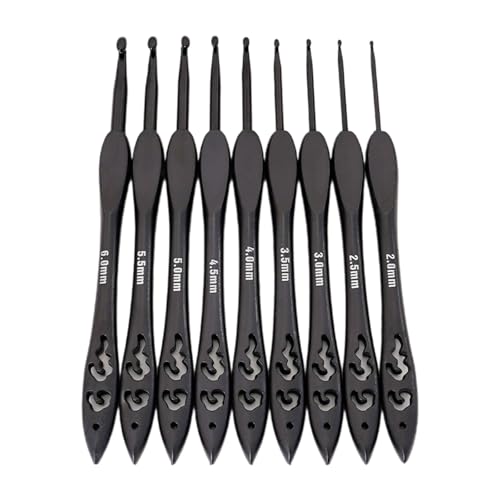 9 PCs 2 0 Mm Bis 6 0 Mm Häkelnadel Set Ergonomische Häkelhaken Multifunktional Stricknadelhäkchen Für CRAF von Wegiwuca