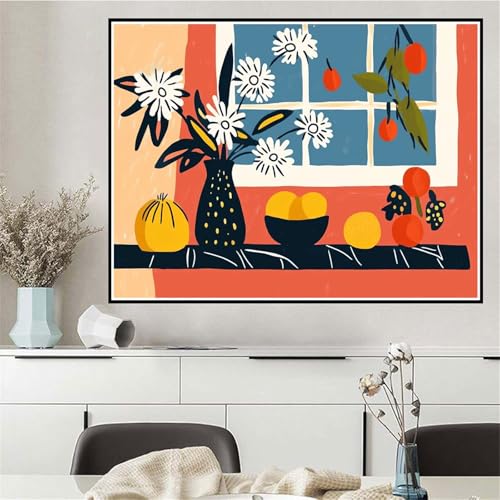 Malen Nach Zahlen Blume Malen Nach Zahlen ab 7 8 9 10 12 Jahre Mädchen Abstrakt, DIY Oil Paint Kreatives Set für Erwachsenee Bastelset mit Pinseln und Acrylfarben, Geschenke für Frauen 40x50cm Q-170 von Wehsaeho