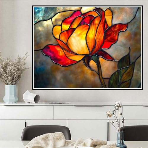 Malen Nach Zahlen Blume Malen Nach Zahlen ab 7 8 9 10 12 Jahre Mädchen Abstrakt, DIY Oil Paint Kreatives Set für Erwachsenee Bastelset mit Pinseln und Acrylfarben, Geschenke für Frauen 40x50cm Q-173 von Wehsaeho