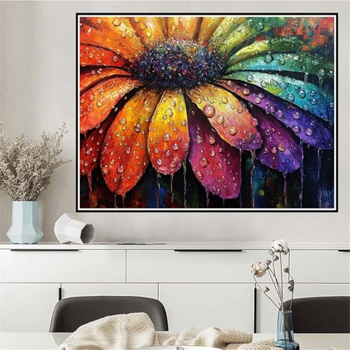 Malen Nach Zahlen Blume Malen Nach Zahlen ab 7 8 9 10 12 Jahre Mädchen Farbe, DIY Oil Paint Kreatives Set für Erwachsenee Bastelset, Pinseln und Acrylfarben, Geschenke für Frauen 40x50cm Q-158 von Wehsaeho