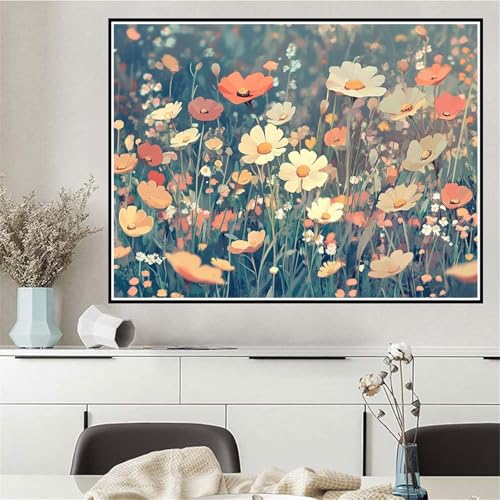 Malen Nach Zahlen Blume Malen Nach Zahlen ab 7 8 9 10 12 Jahre Mädchen Farbe, DIY Oil Paint Kreatives Set für Erwachsenee Bastelset, Pinseln und Acrylfarben, Geschenke für Frauen 40x50cm Q-160 von Wehsaeho