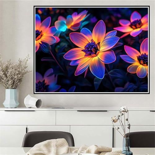 Malen Nach Zahlen Blume Malen Nach Zahlen ab 7 8 9 10 12 Jahre Mädchen Farbe, DIY Oil Paint Kreatives Set für Erwachsenee Bastelset, Pinseln und Acrylfarben, Geschenke für Frauen 40x50cm Q-165 von Wehsaeho