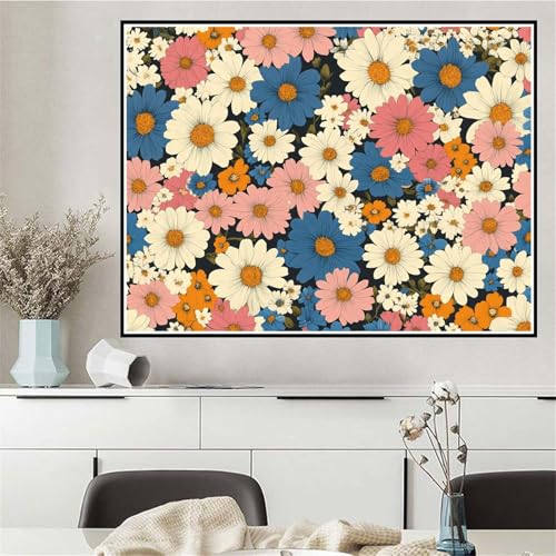 Malen Nach Zahlen Blume Malen Nach Zahlen ab 7 8 9 10 12 Jahre Mädchen Farbe, DIY Oil Paint Kreatives Set für Erwachsenee Bastelset, Pinseln und Acrylfarben, Geschenke für Frauen 40x50cm Q-166 von Wehsaeho