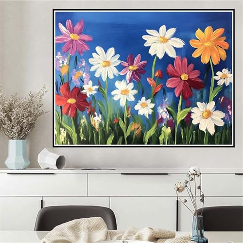 Malen Nach Zahlen Blume Malen Nach Zahlen ab 7 8 9 10 12 Jahre Mädchen Farbe, DIY Oil Paint Kreatives Set für Erwachsenee Bastelset, Pinseln und Acrylfarben, Geschenke für Frauen 40x50cm Q-168 von Wehsaeho