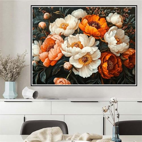 Malen Nach Zahlen Blume Malen Nach Zahlen ab 7 8 9 10 12 Jahre Mädchen Farbe, DIY Oil Paint Kreatives Set für Erwachsenee Bastelset, Pinseln und Acrylfarben, Geschenke für Frauen 70x95cm Q-162 von Wehsaeho