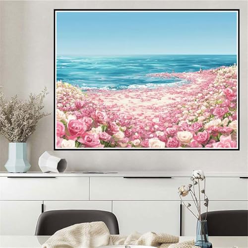 Malen Nach Zahlen Blume Malen Nach Zahlen ab 7 8 9 10 12 Jahre Mädchen Landschaft, DIY Oil Paint Kreatives Set für Erwachsenee Bastelset mit Pinseln und Acrylfarben, Geschenke für Frauen 70x95cm Q-230 von Wehsaeho