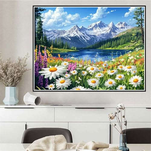 Malen Nach Zahlen Blume Malen Nach Zahlen ab 7 8 9 10 12 Jahre Mädchen Landschaft, DIY Oil Paint Kreatives Set für Erwachsenee Bastelset mit Pinseln und Acrylfarben, Geschenke für Frauen 70x95cm Q-205 von Wehsaeho