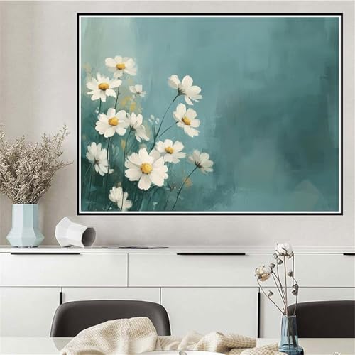 Malen Nach Zahlen Blume Malen Nach Zahlen ab 7 8 9 10 12 Jahre Mädchen Retro, DIY Oil Paint Kreatives Set für Erwachsenee Bastelset, Pinseln und Acrylfarben, Geschenke für Frauen 40x50cm Q-217 von Wehsaeho