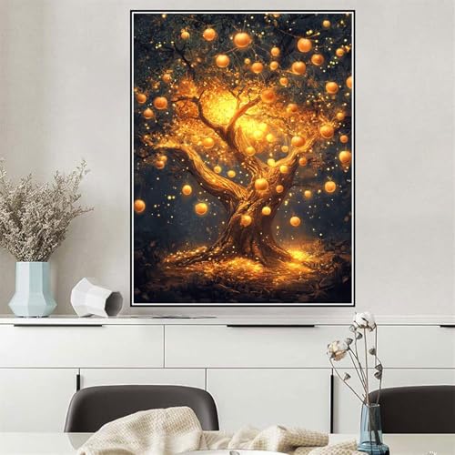 Malen Nach Zahlen ab 7 8 9 10 12 Jahre Mädchen Baum des Lebens Malen Nach Zahlen Erwachsene Sternenhimmel, DIY Paint by Numbers Leinwand Set mit Pinseln und Acrylfarben, Zimmer Deko 30x40cm Q-981 von Wehsaeho