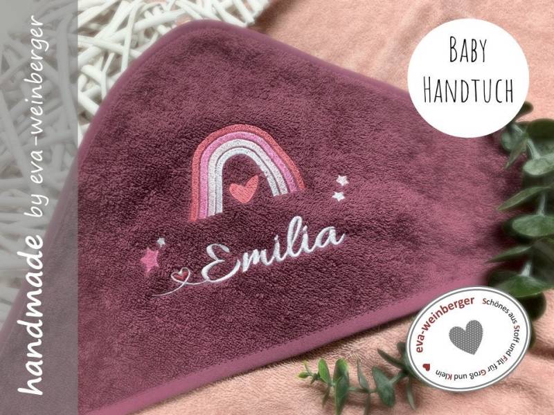 Kapuzenhandtuch Mit Namen Handtuch Baby Geschenk von WeinbergerDesign