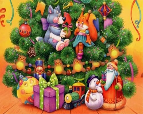 Weiniuniu 5D DIY Diamond Painting Kit Weihnachtsbaum Kristall-Strasssteinen Bilder Set Diamond Arts Craft Malerei Erwachsene Home Wanddekoration 40x50 cm von Weiniuniu