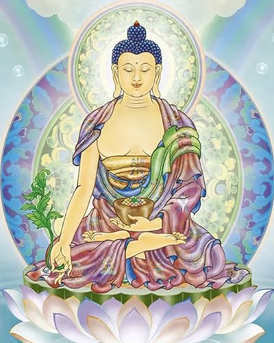 Weiniuniu5D DIY Diamond Painting KitBuddha-Statue Kristall-Strasssteinen Bilder Set Diamond Arts Craft Malerei Erwachsene Home Wanddekoration 40x50 cm von Weiniuniu