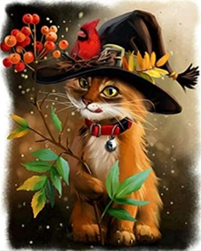 Weiniuniu5D DIY Diamond Painting KitTierkatze Kristall-Strasssteinen Bilder Set Diamond Arts Craft Malerei Erwachsene Home Wanddekoration 40x50 cm von Weiniuniu