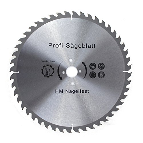 HM Kreissägeblatt Sägeblatt 300 x 30 mm, 60 Zähne, NAGELFEST von Weischer