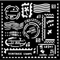 Schablone "Art of Travelling" - Stamps von Stamperia