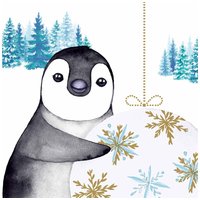 Serviette "Pinguin im Winter" - 20 Stück von Paper+Design