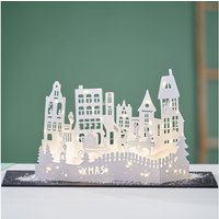 VBS Papier-Silhouette "Weihnachtsdorf" von Weiß