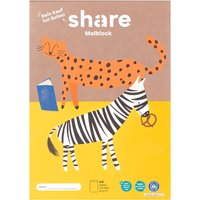 share Malblock A4, 100 Blatt von Weiß