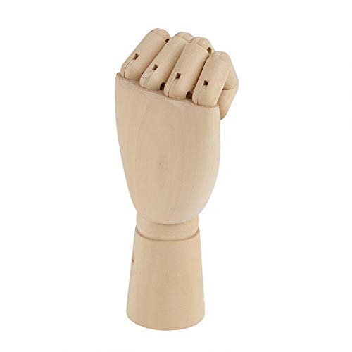 Weiyirot Tragbares Holz-Handmodell, Holz-Mannequin-Hand, perfekt proportioniert zum Skizzieren und Zeichnen (25,4 cm rechte Hand) von Weiyirot