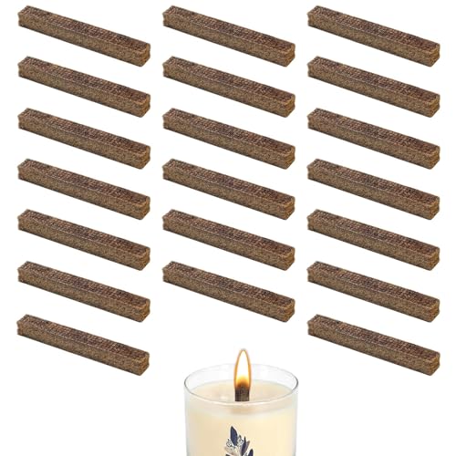 20 Stück Weihnachten Dauerdocht für Wachsfresser Erzenfresser Ersatzdocht Kerzenrestefresser Indoor Kerzenfresser Outdoor Kerzendochte für Dicke Kerzen, für DIY Kerzenherstellung,Holzofen,Grill von Wekuw